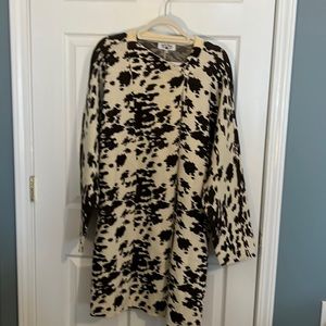Gorgeous! Crazy train 2x cow print cardigan coat. NWT. Inside pockets